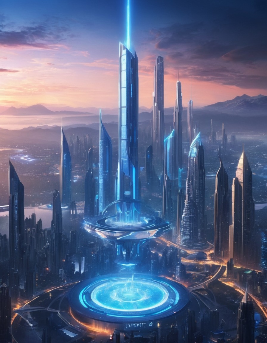 futuristic, cityscape, cortana, technology, artificial intelligence, games, girls from games