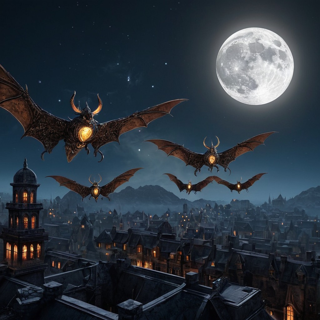 flying, horror, render, digitalart, fantasyart, gothic, vampire, steampunk, spooky, dailychallenge, battybats