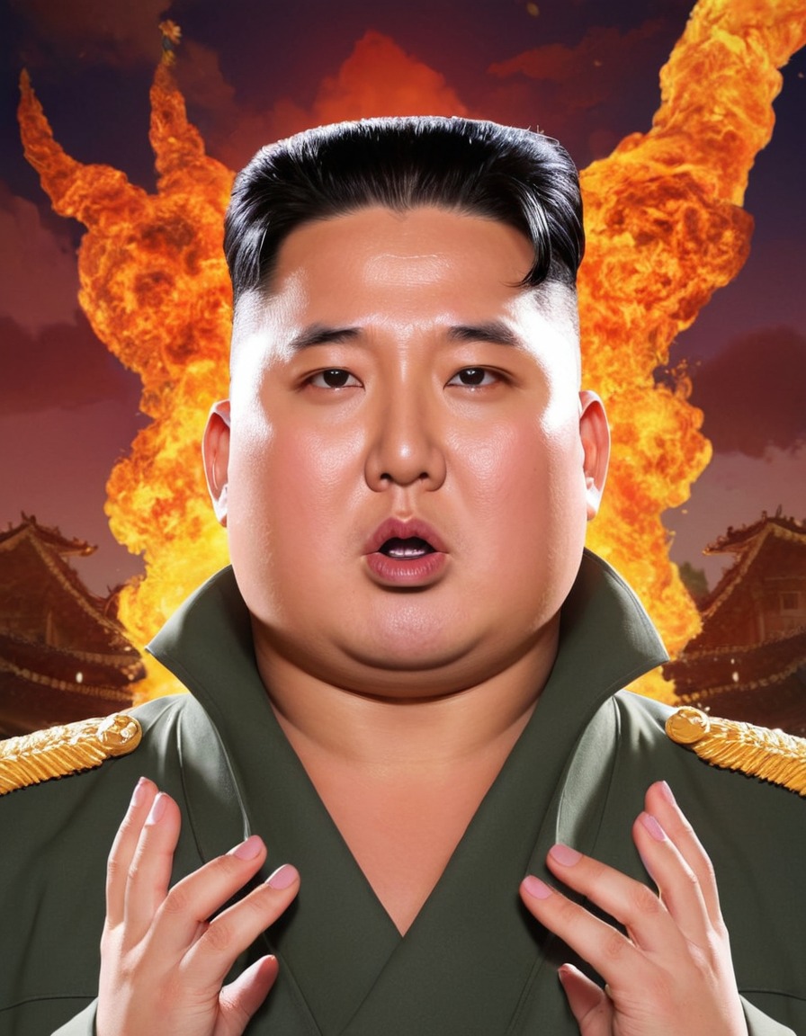 kim jong un, anime, dictator, north korea, politics