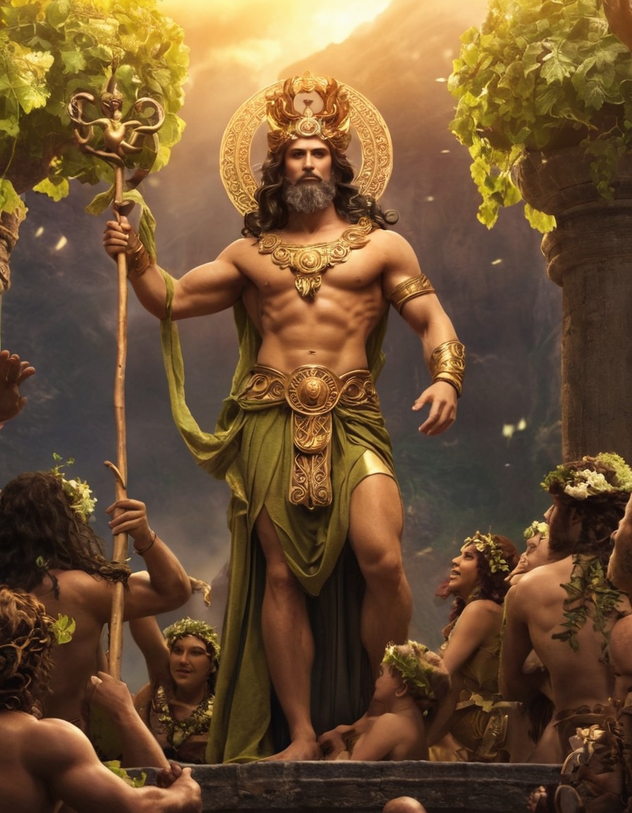 dionysus, greek mythology, god, epic, mythical scene