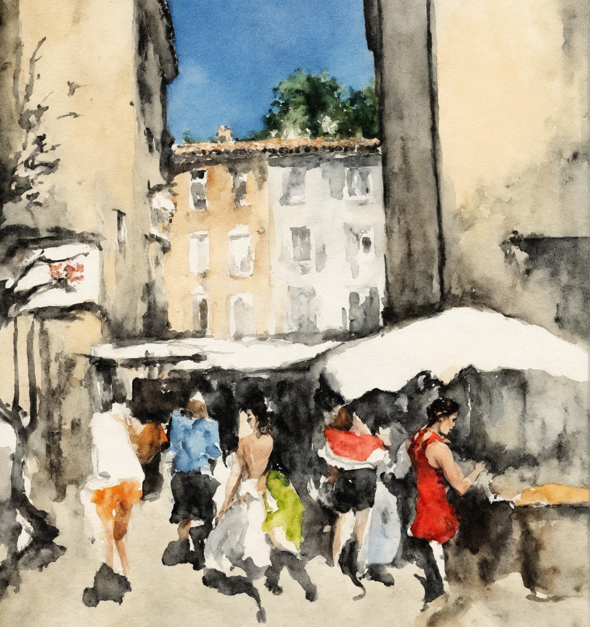 watercolor, aquarelle, illustration, drawing, acquarello, painting