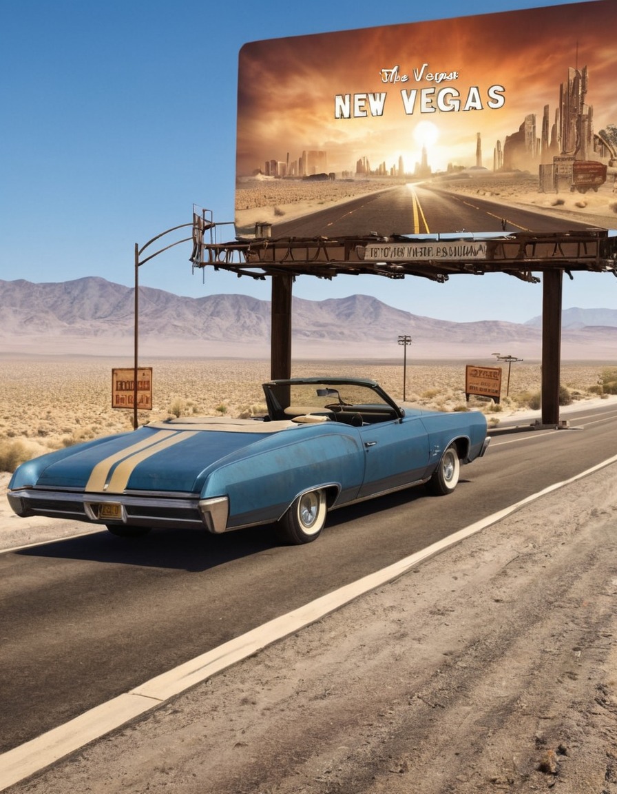 abandoned, billboard, new vegas, city of dreams, dusty highway, fallout, games, tv shows