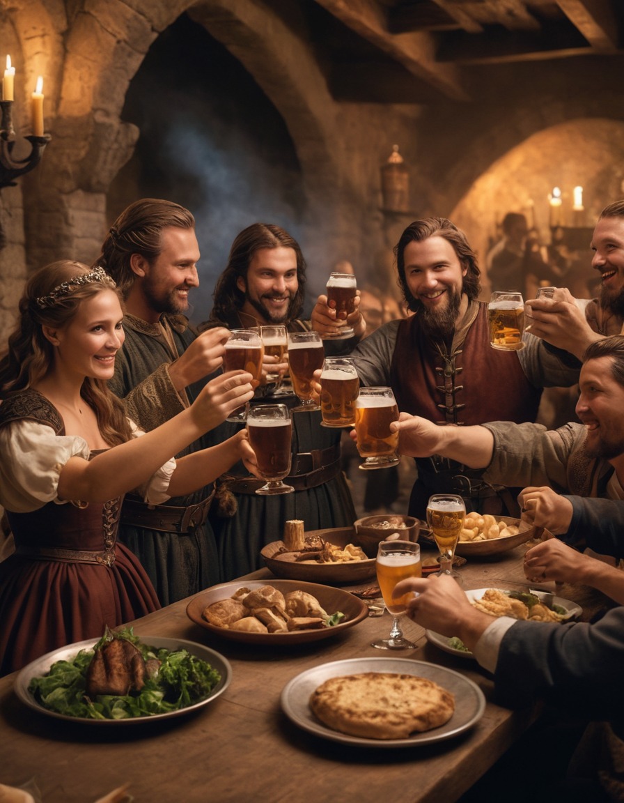 medieval, banquet, craft beer, celebration, art