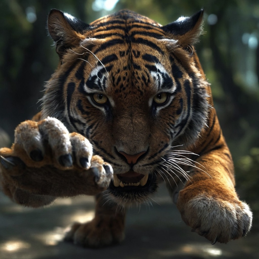 animal, jungle, tiger, digitalart, wildlife, pawsandclaws, dailychallenge