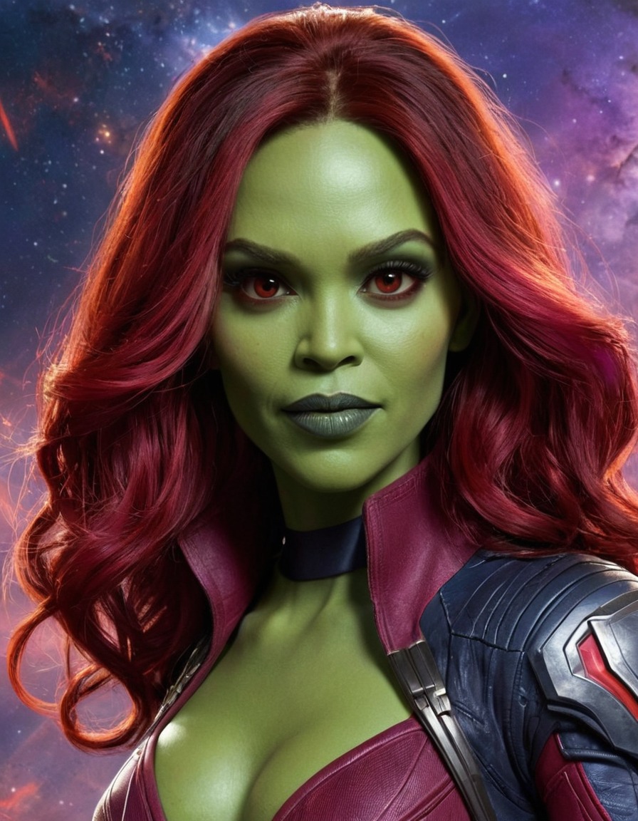 fun, gamora, guardians of the galaxy, caricature, humor