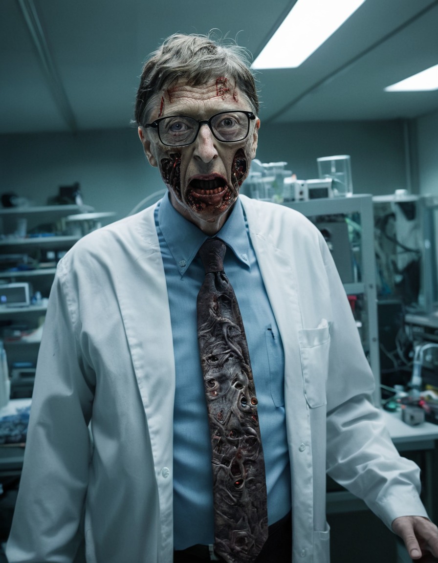 bill gates, zombie, high-tech, laboratory, celebrities