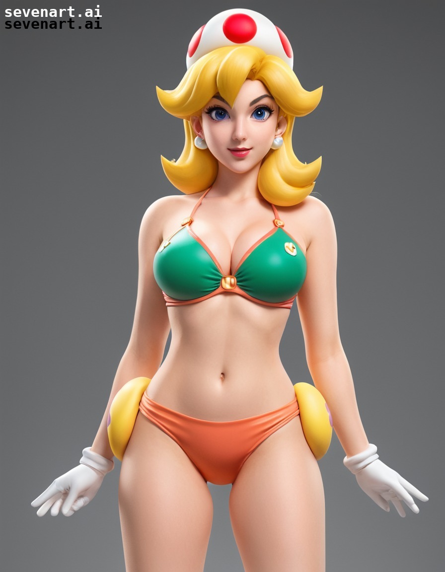 princess, peach, super mario, bikini, modern, games, girls from games