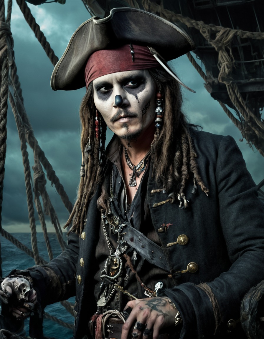 johnny depp, zombie, pirate, ship, film character, celebrities