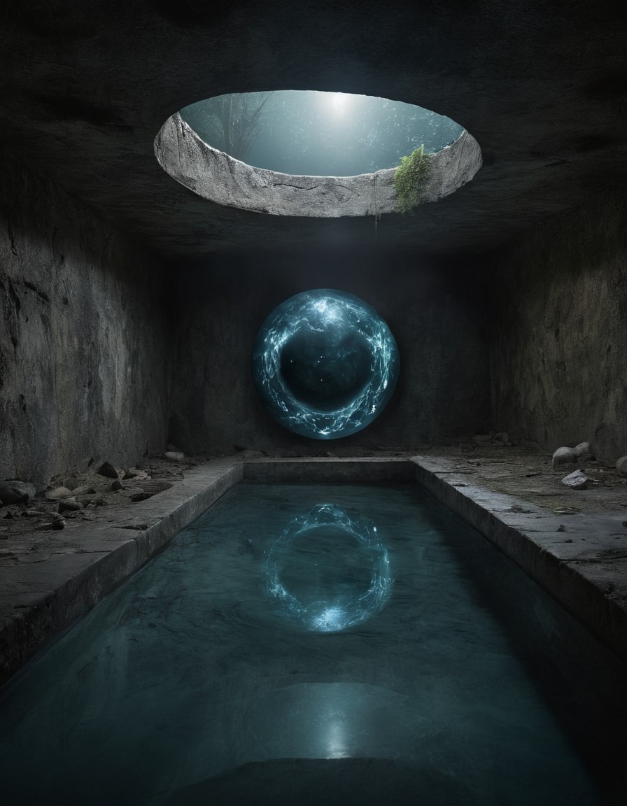 mystical, mirroring pool, hidden truths, enchantment, fantasy, reflection