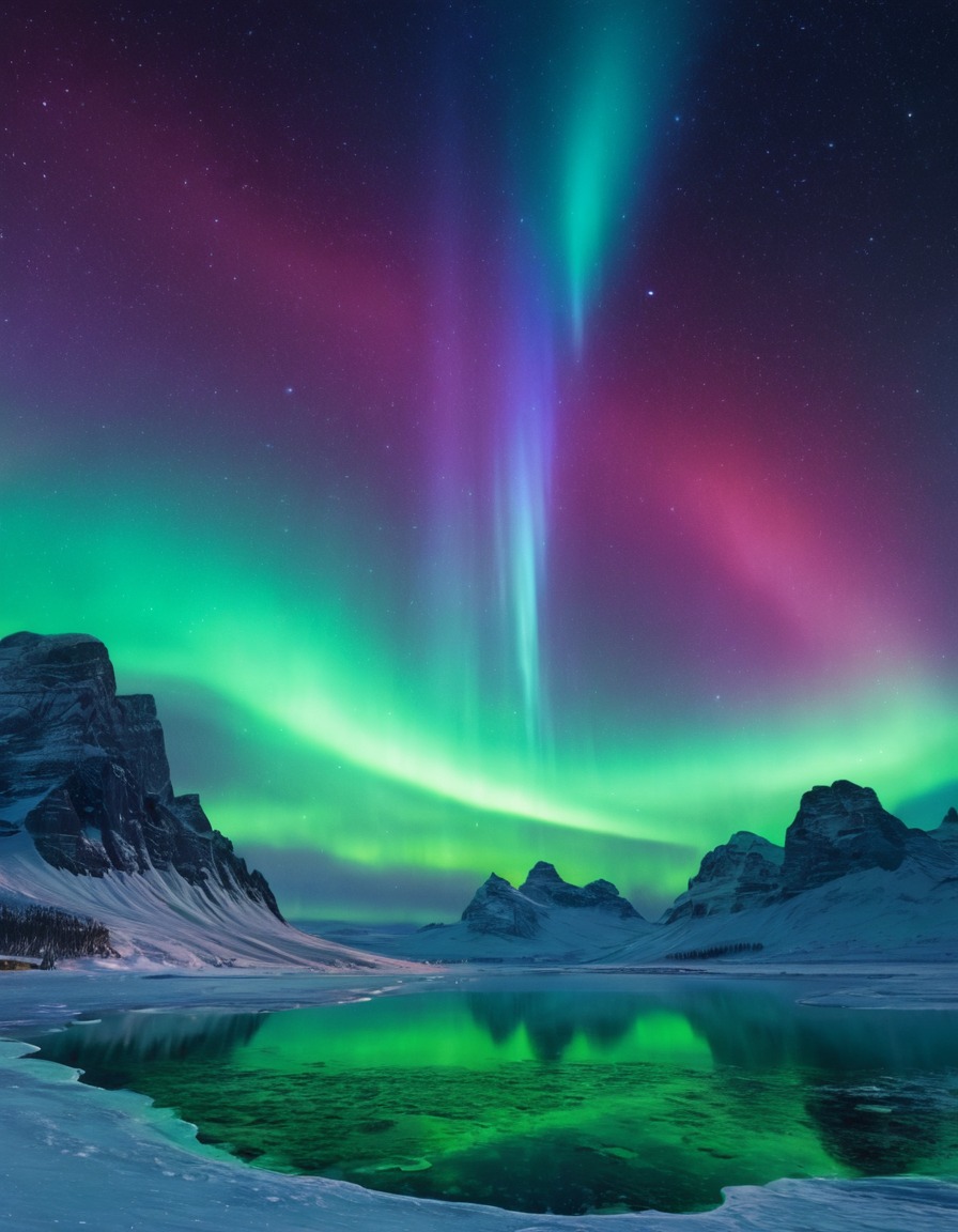 alien world, extraterrestrial, aurora, sky, breathtaking, otherworldly, aliens