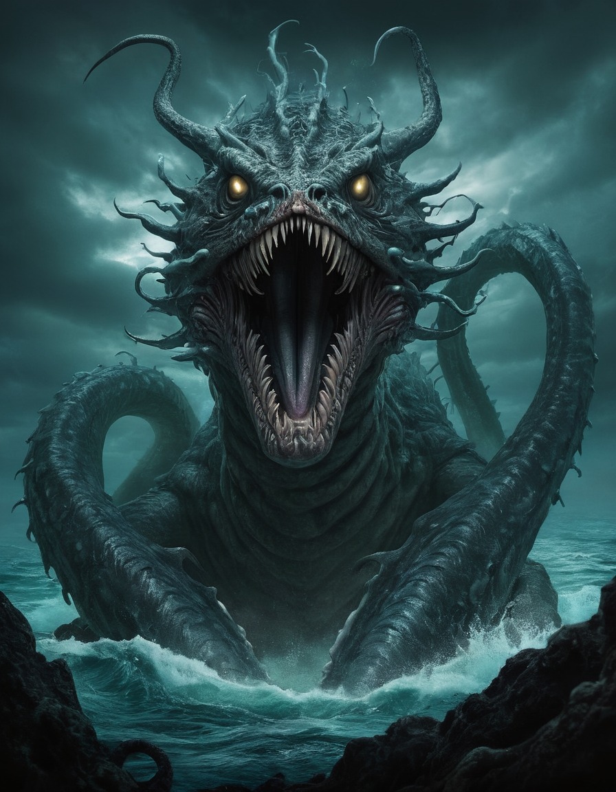 lernaean hydra, mythology, greek, legend, sea monster, tragedy, monstrosity