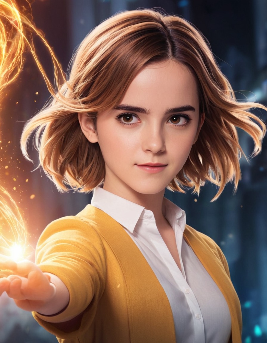 emma watson, anime, magical powers, fantasy