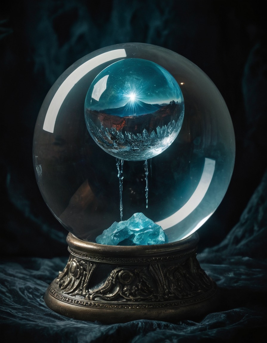 mystical, crystal ball, visions, future, prophecy