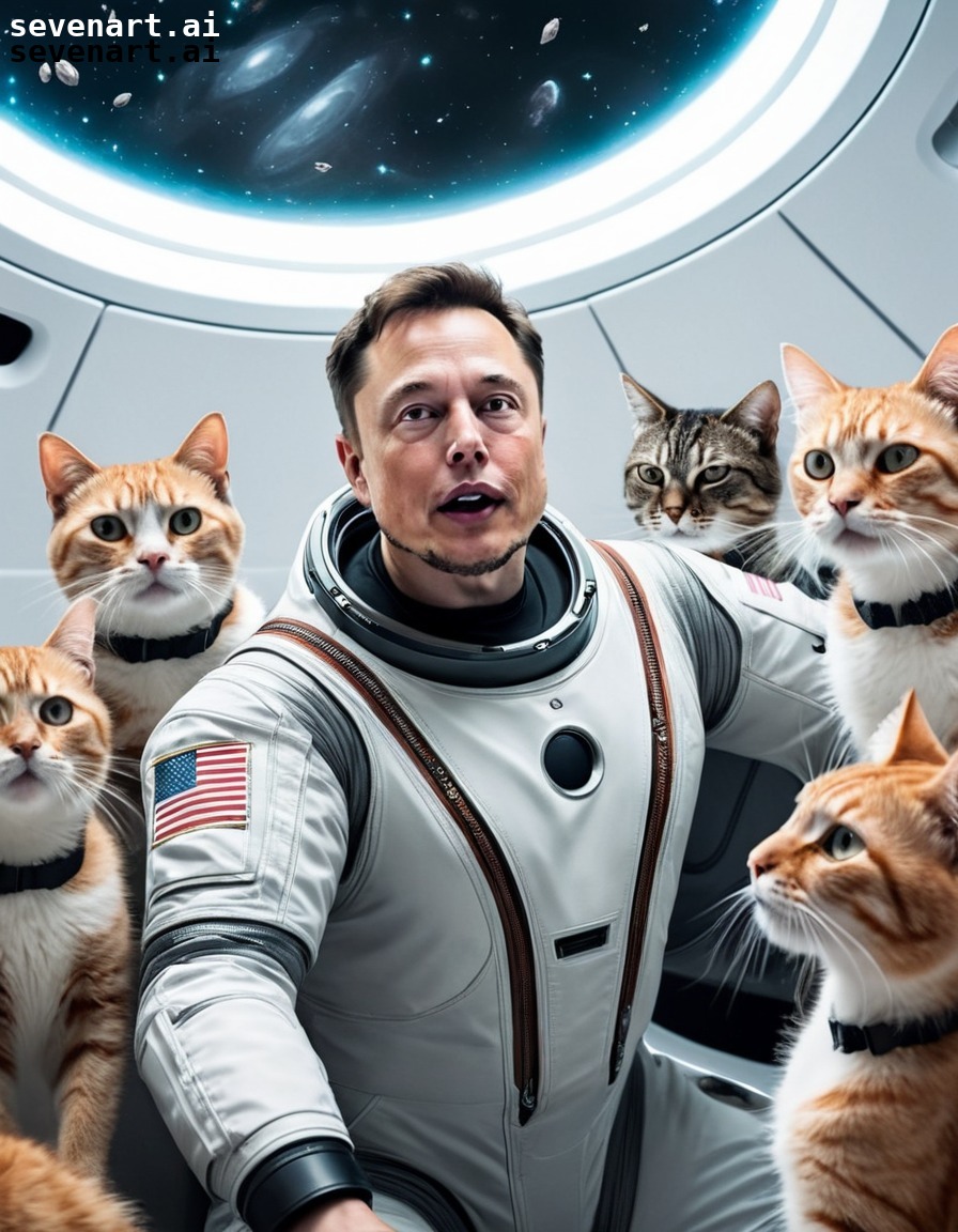 elon musk, space suit, zero gravity, cats, confusion, elonmusk, musk