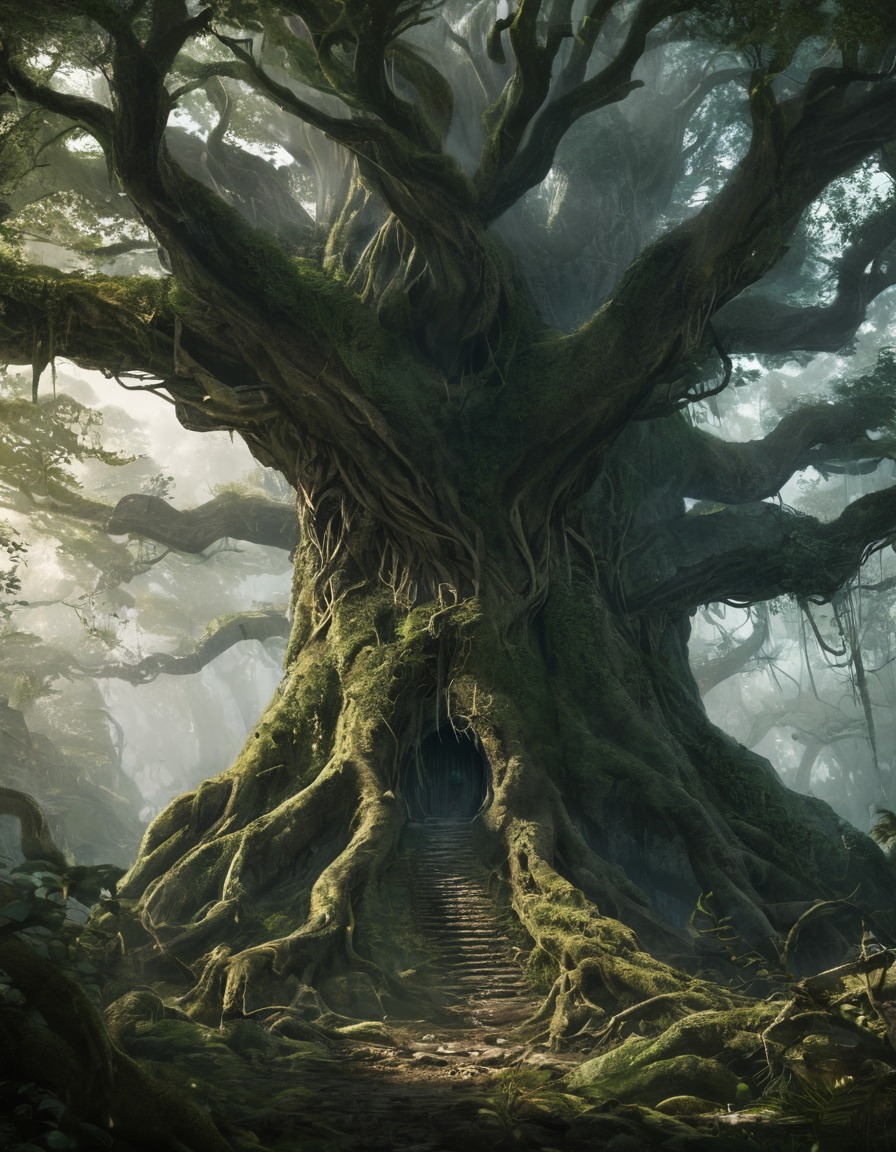 nature, tree, fantasy, forest, ancient, john tolkien, tolkien