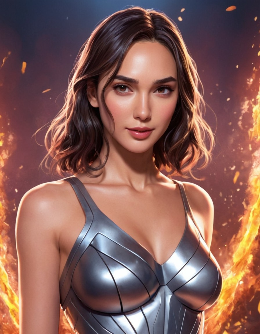 gal gadot, celebrity, anime, character design, actress, wonder woman