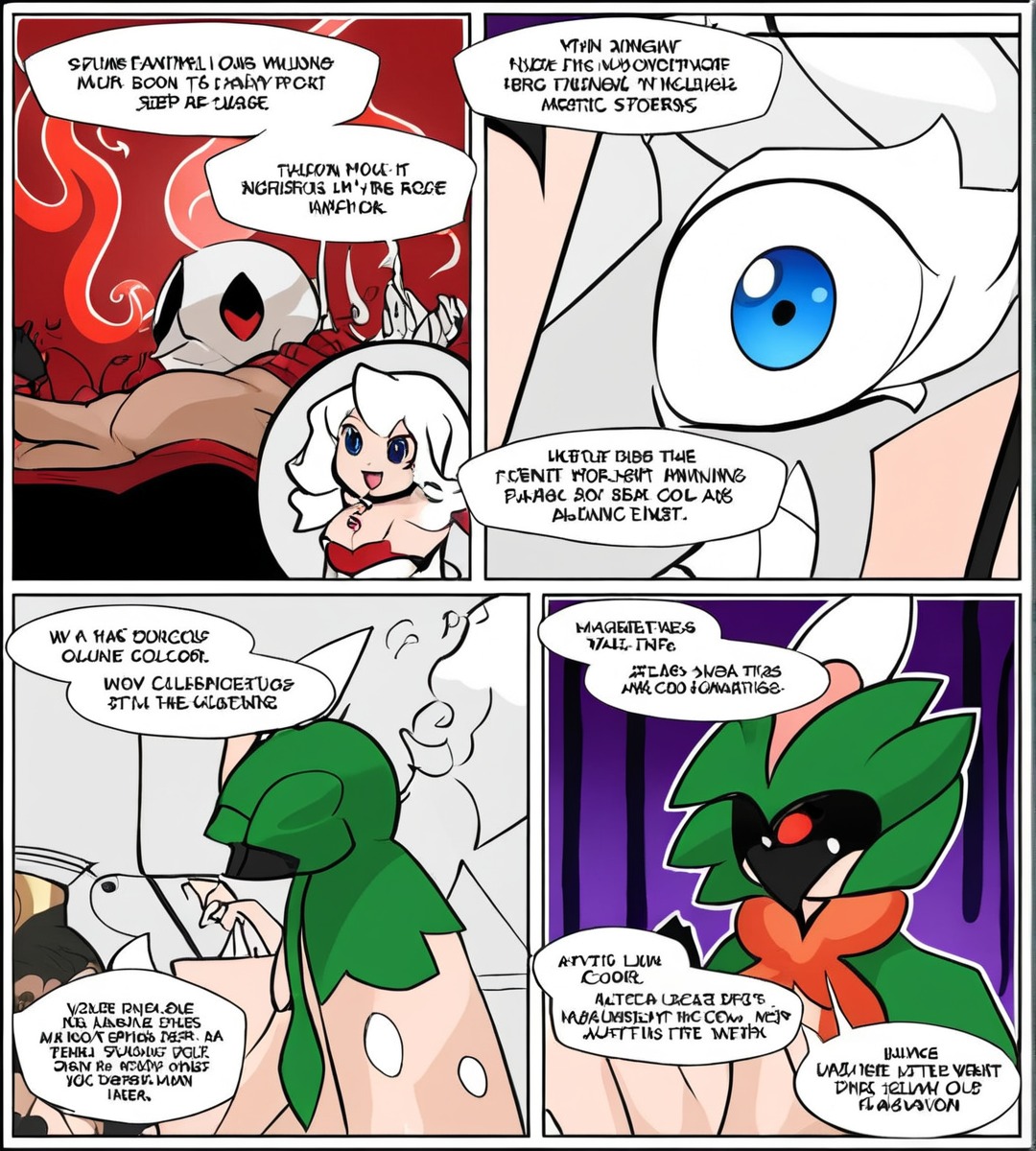 pokemon, comic, webcomic, eeveelution, fox, furry, skull, umbreon, furfrou, decidueye, hisuian_zoroark