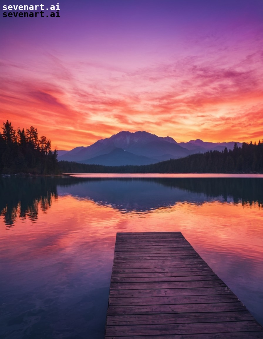 nature, sunset, lake, reflection, tranquility