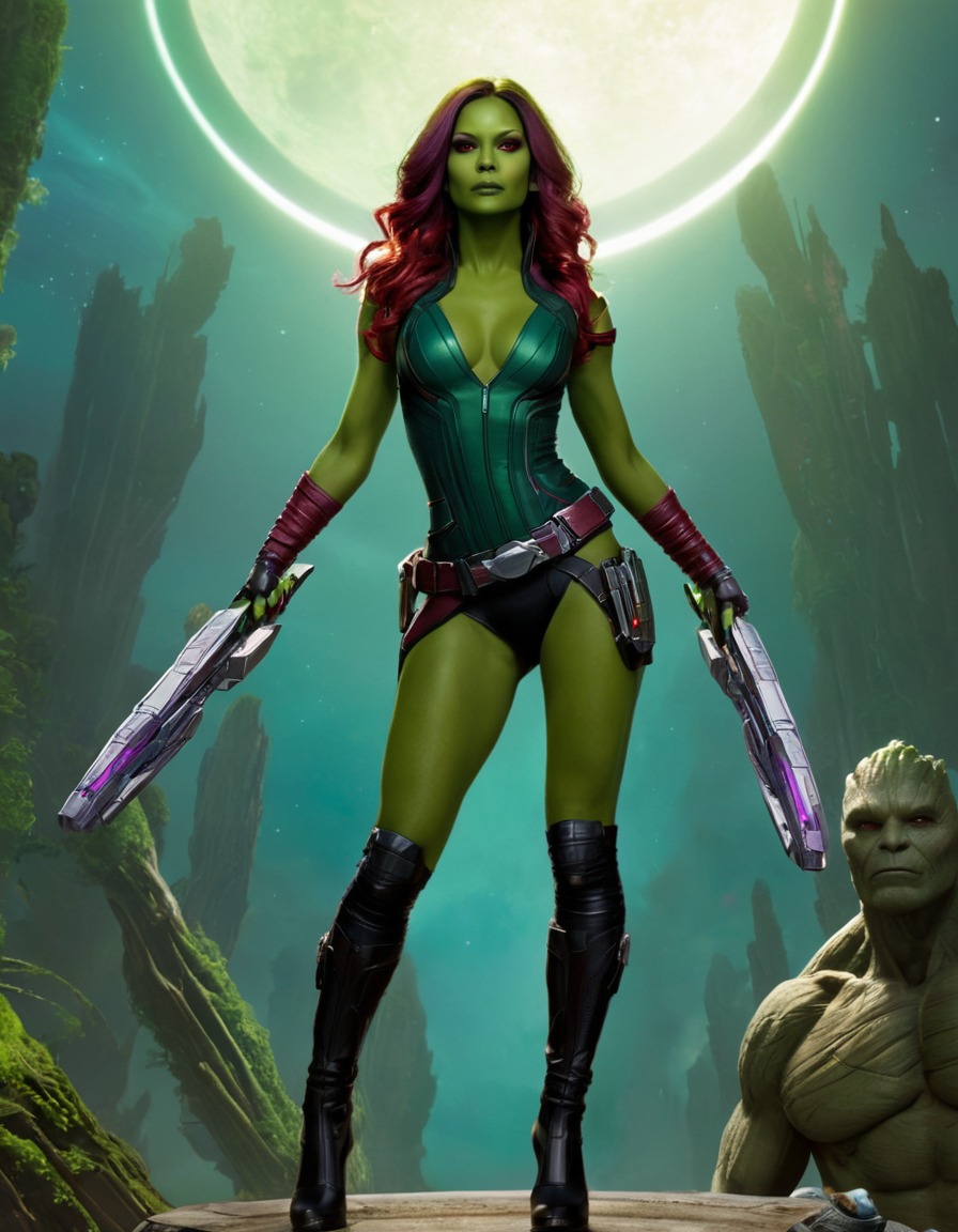 gamora, guardians of the galaxy, marvel, beautiful, strong female character, science fiction, cinematic universe