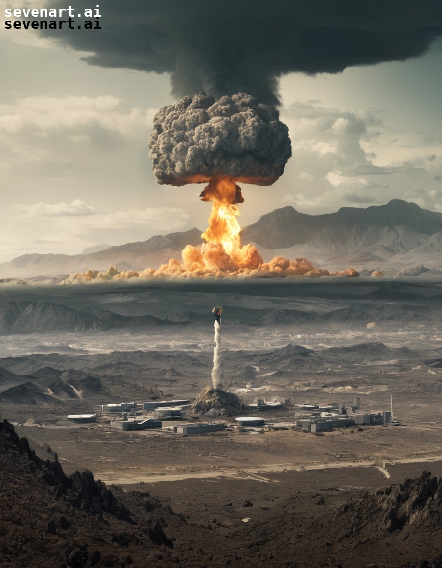 nuclear weapon testing, radioactive contamination, environmental impact, ecosystems, illustration, nuclear weapon, atomic bomb