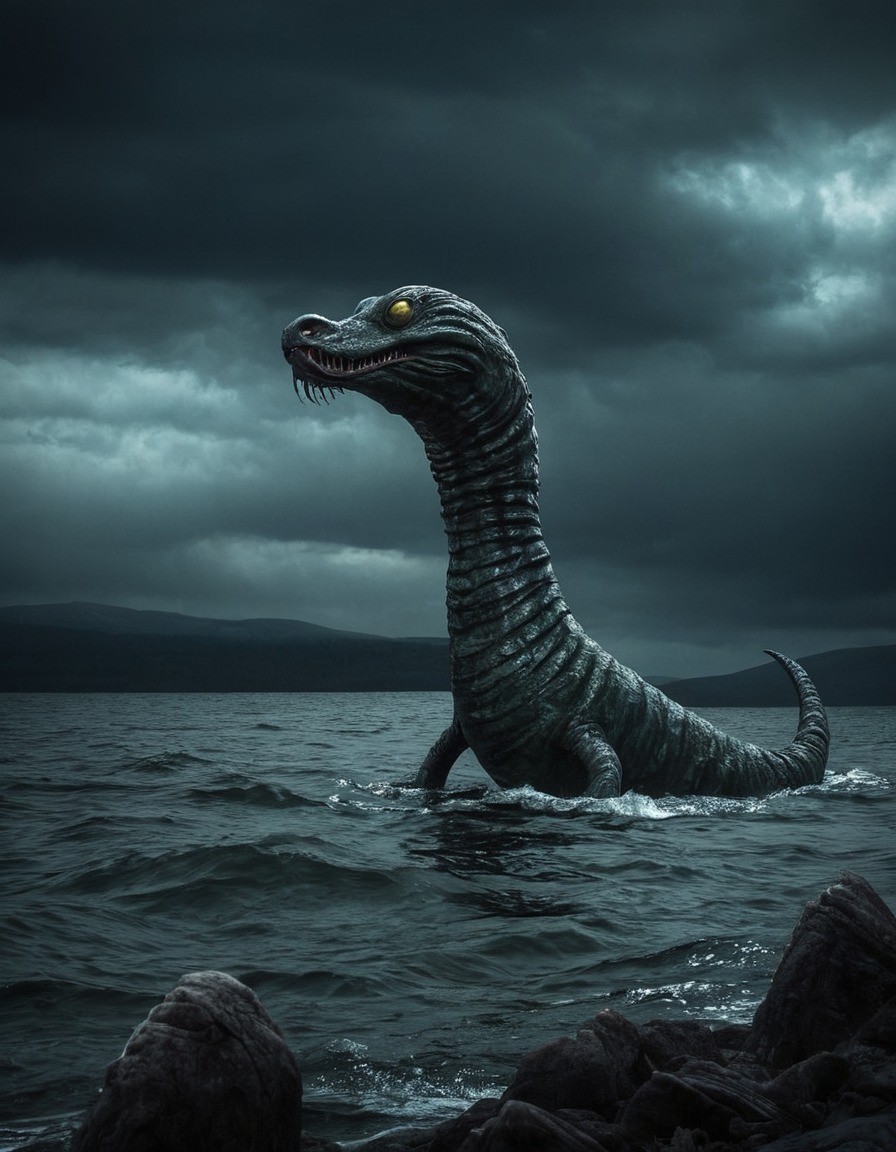 loch ness monster, scotland, legend, mythical creature, sea monster, mystery