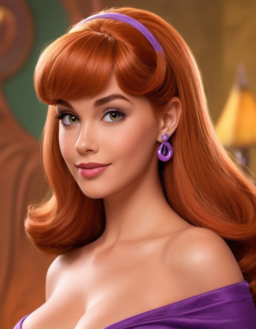 daphne blake, scooby-doo, cartoon character, mystery solver, fashionista, beautiful woman, tv show character