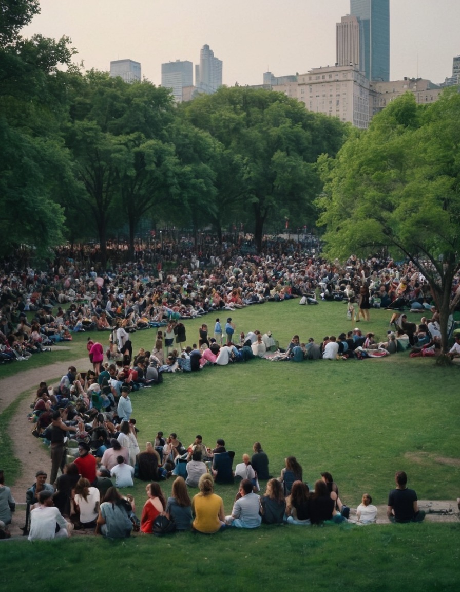 park, overcrowded, urban, city, public space, tourist attraction