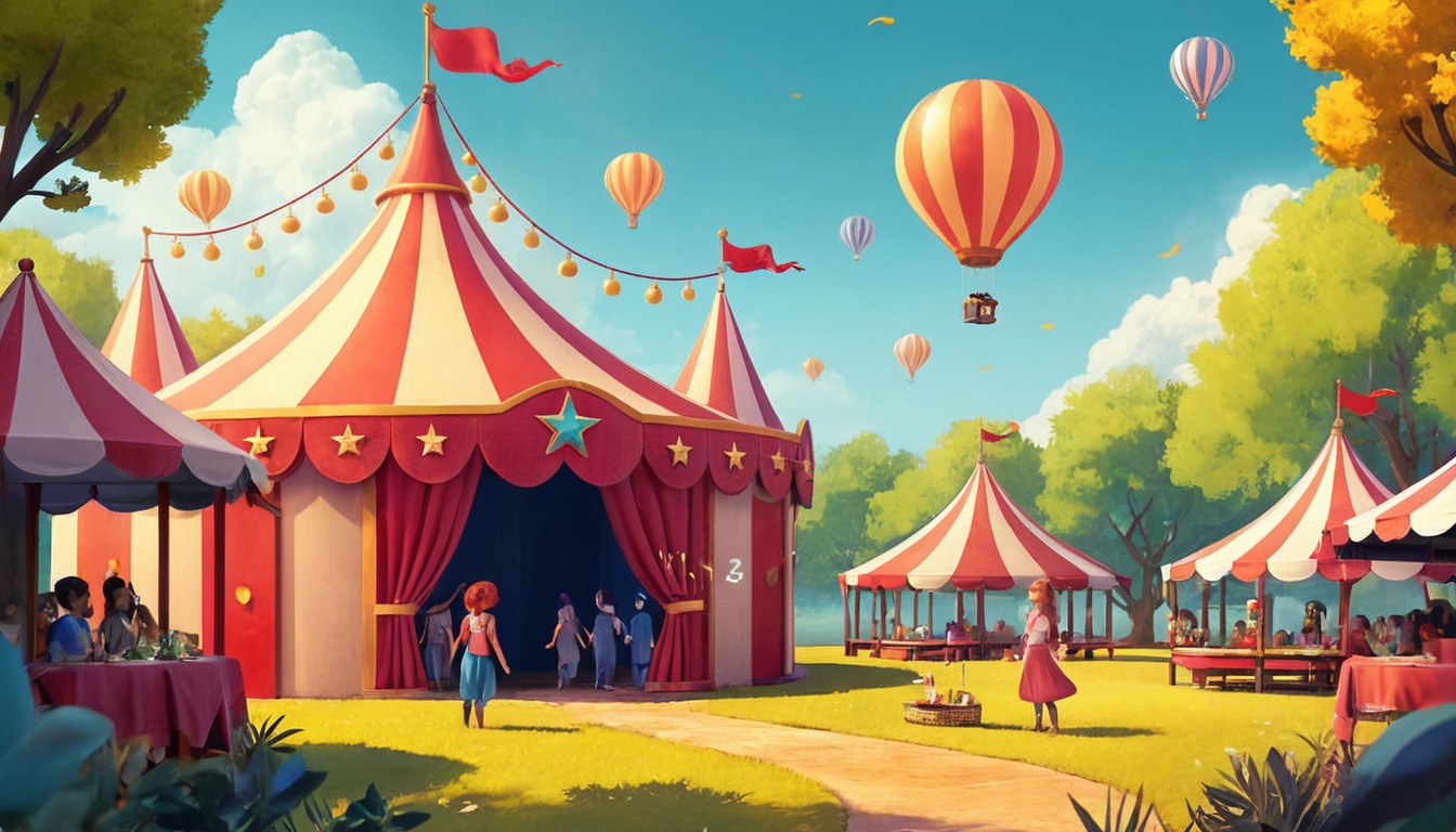 digitalart, cartoon, magic, digitalpainting, wallpaper, conceptart, circus, dailydeviation, dailychallenges