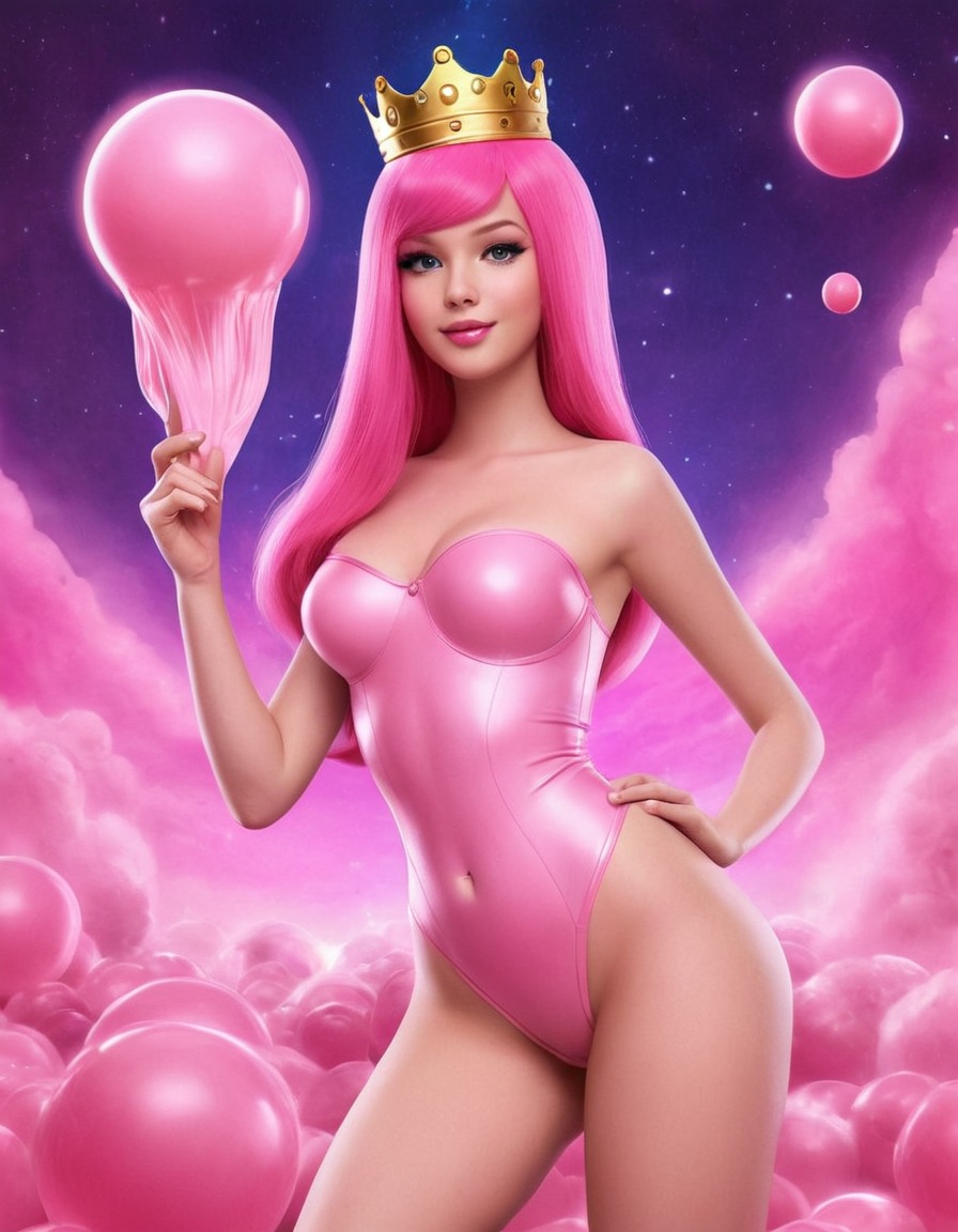 princess bubblegum, adventure time, glamour, seductive, character art