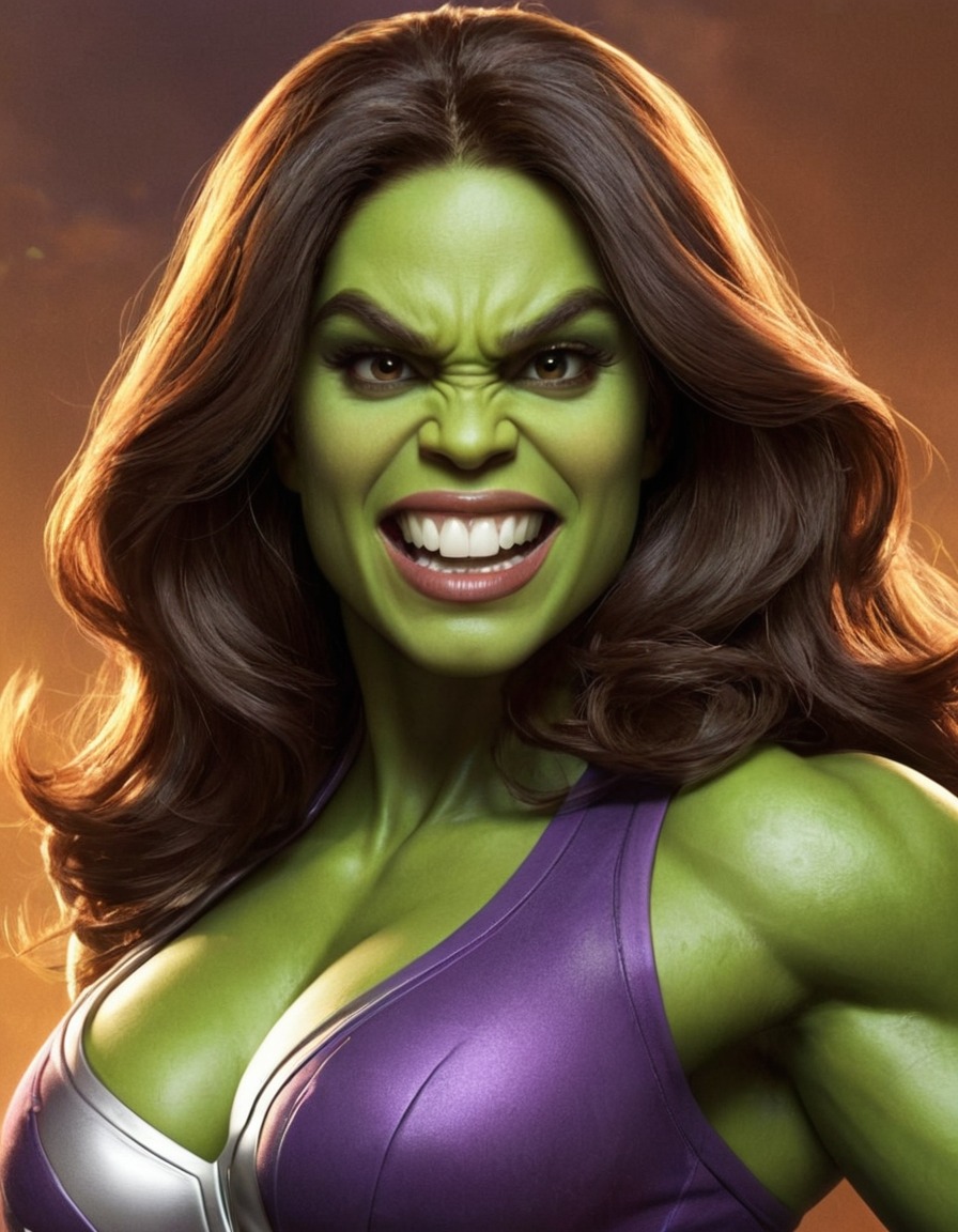 funny, caricature, she-hulk