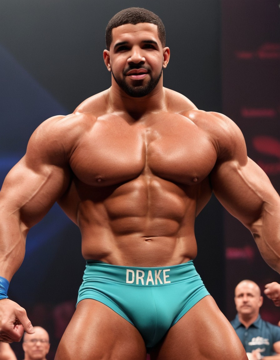 drake, bodybuilding, competition, flexing, muscles