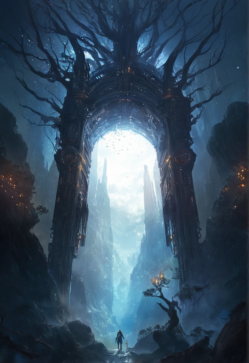 afterlife, cosmic, digitalpainting, fantasyart, fantasylandscape, landscape, yggdrasil, jjcanvas