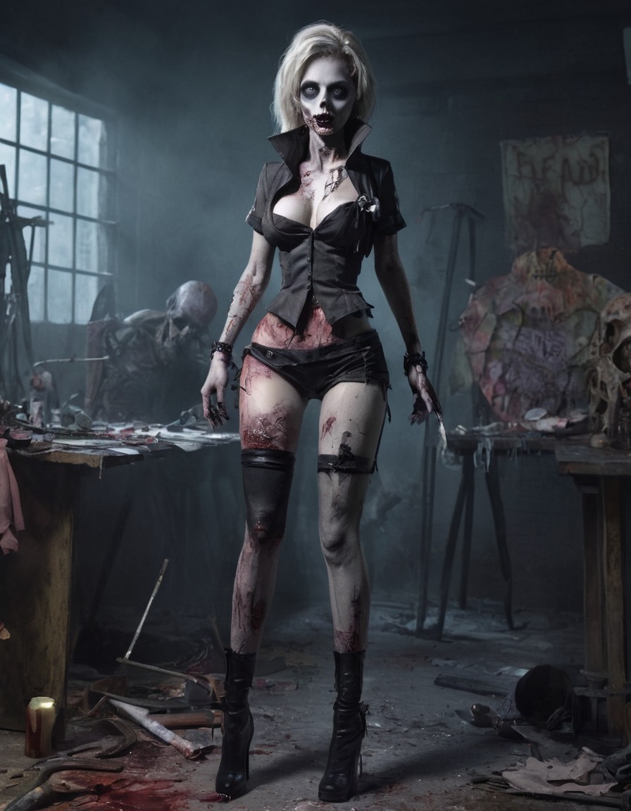 zombie, fashion designer, undead, horror, halloween