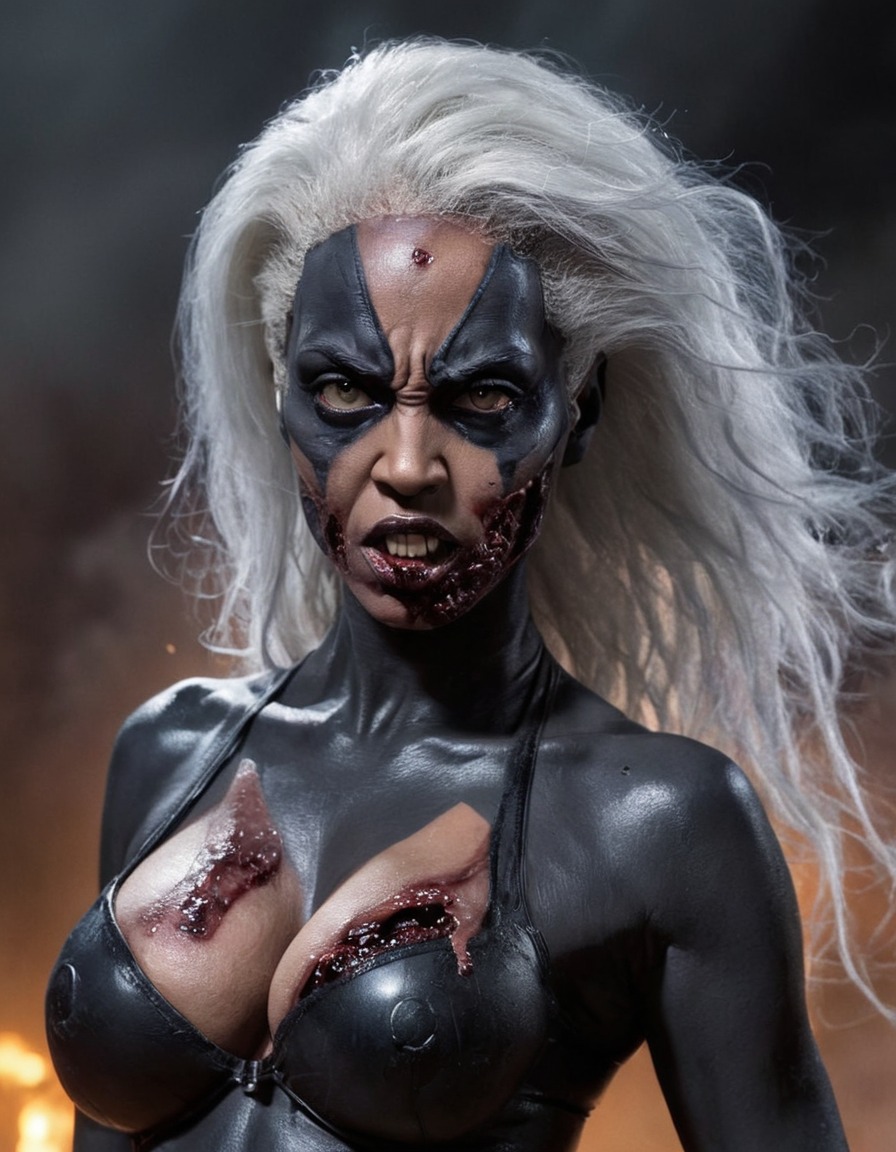 zombie, storm (x-men), undead, horror, marvel comics, superhero, apocalyptic