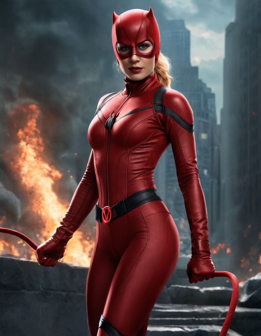 daredevil, female superhero, masked vigilante, marvel comics, gender swap, empowered woman, crime-fighting