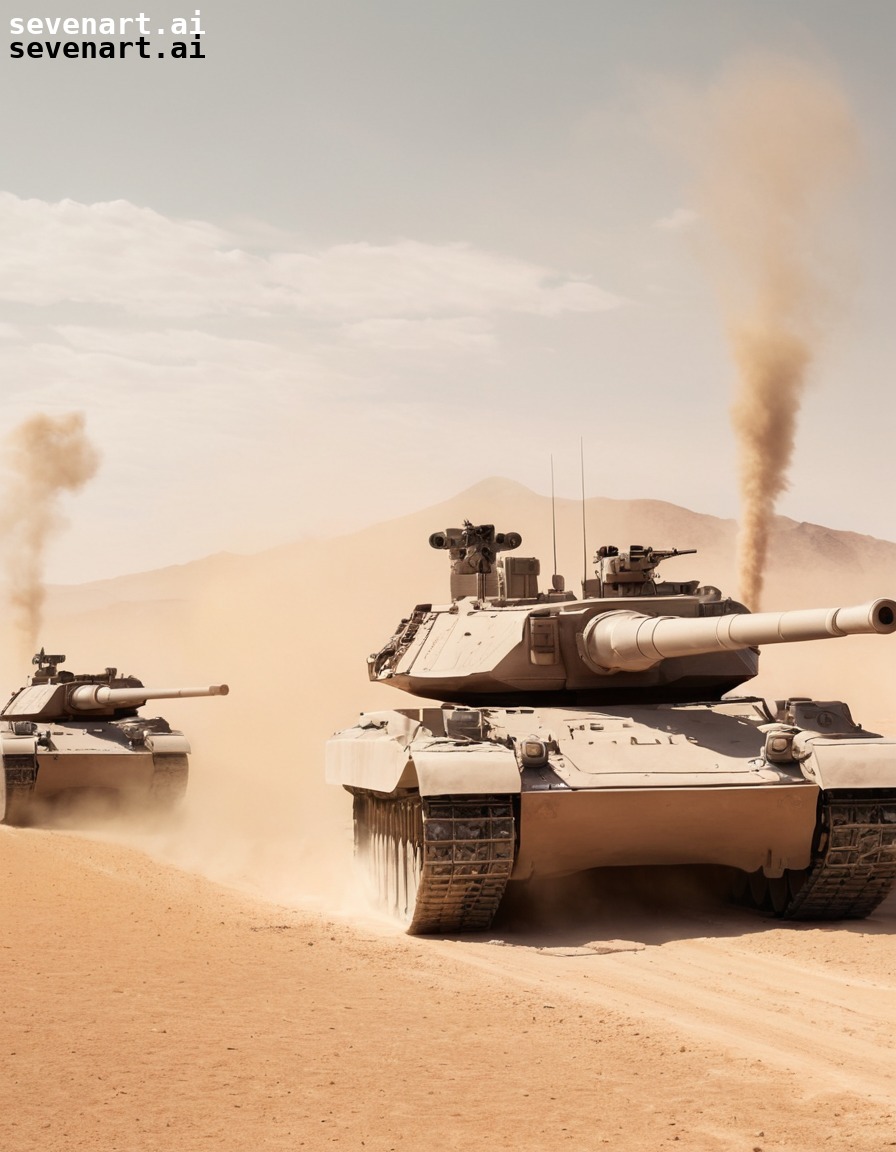 tanks, military, desert, warfare, dust, army