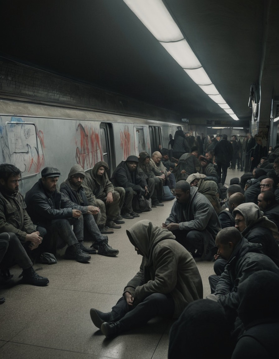 conflict, civilians, subway station, shelter, safety, war, usa