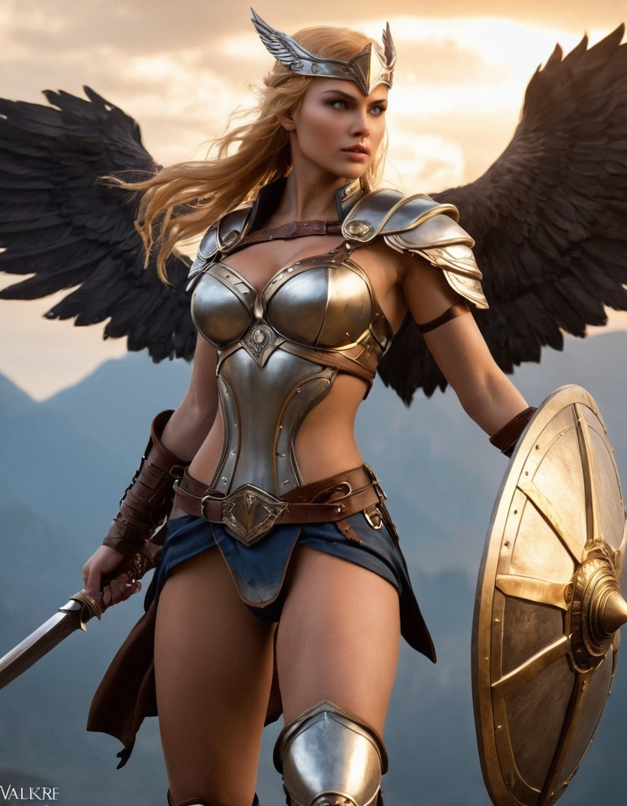 valkyrie, warrior maiden, combat skills, beautiful, deadly, norse mythology, mythical character