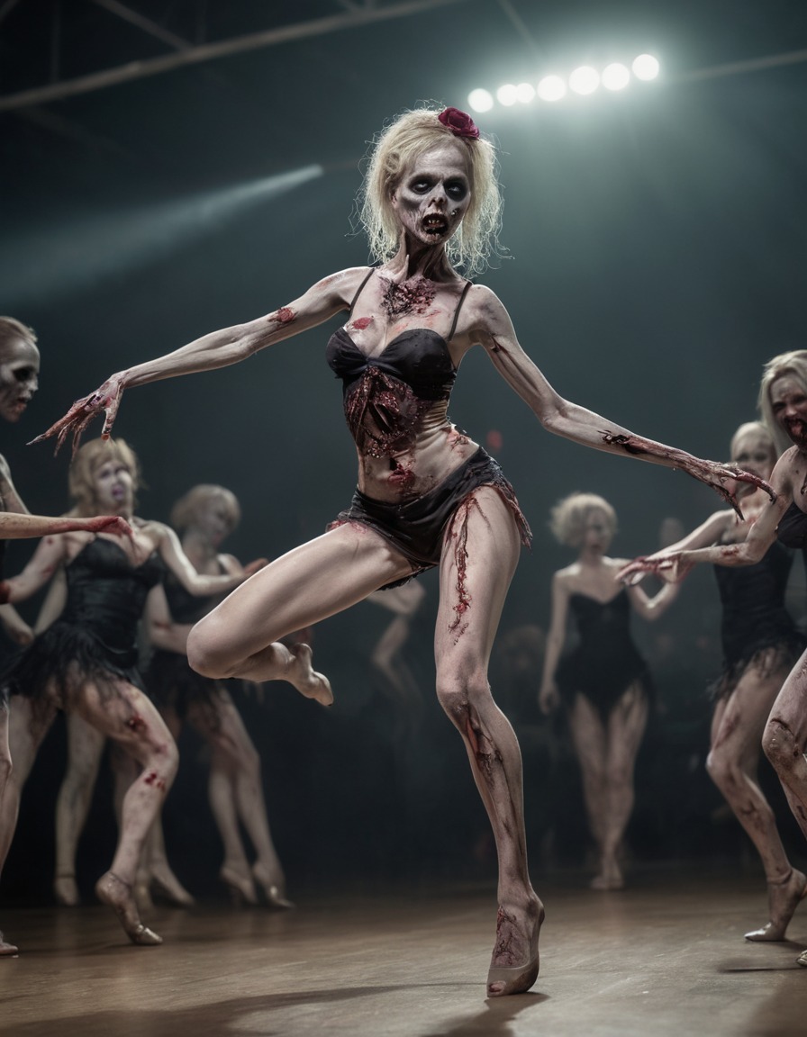 zombie, dance, competition, undead