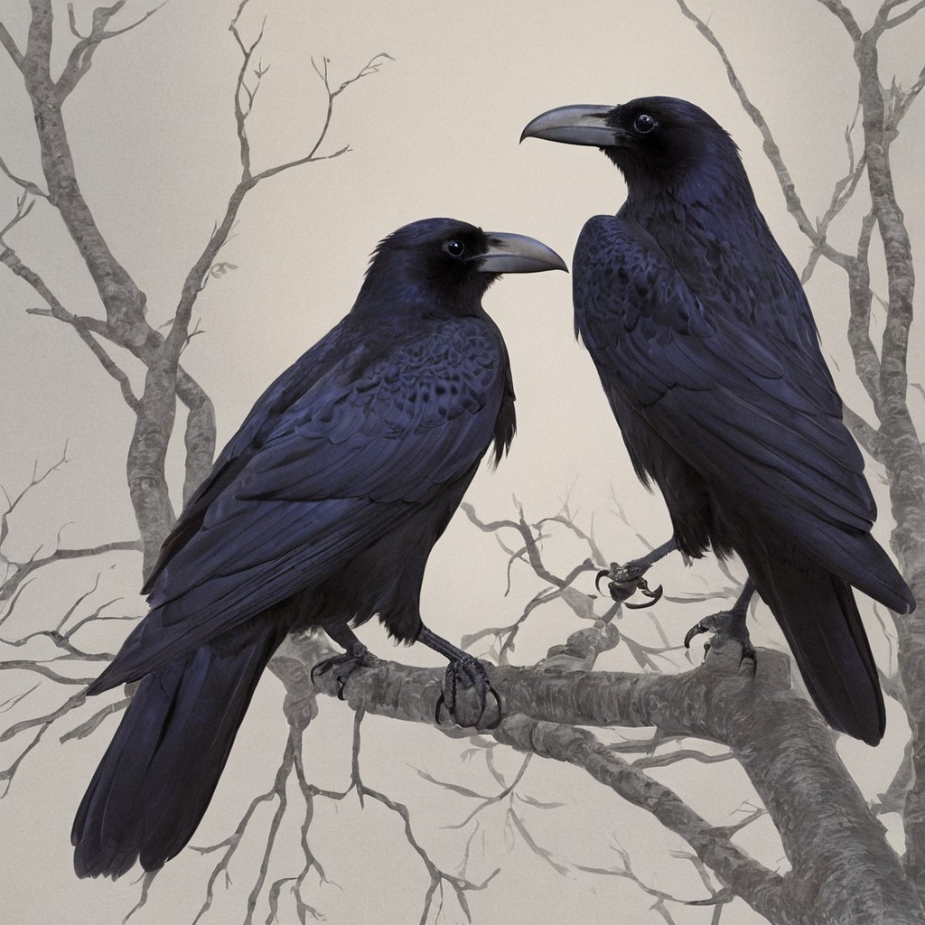 bird, dreamup, digitalart, animal, animalart, birds, ravens, aiart, dailychallenge, ai_art