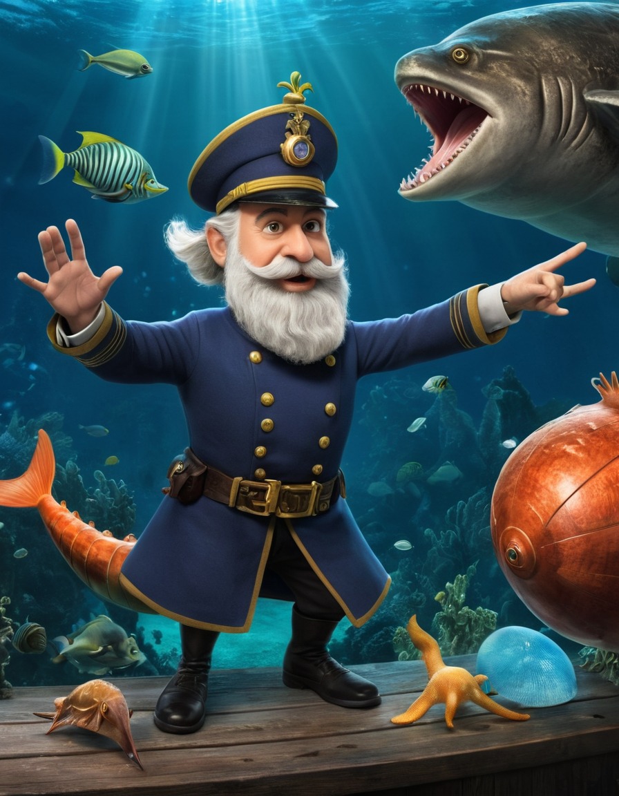 captain nemo, submarine, sea creatures, juggling, adventure, books