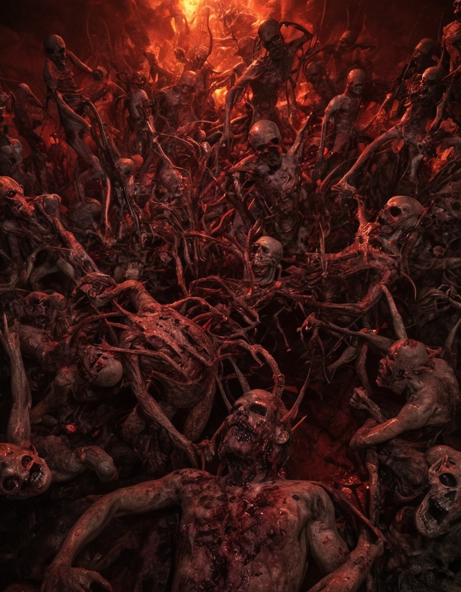 tortured souls, eternal agony, hell, suffering, afterlife, dante's inferno