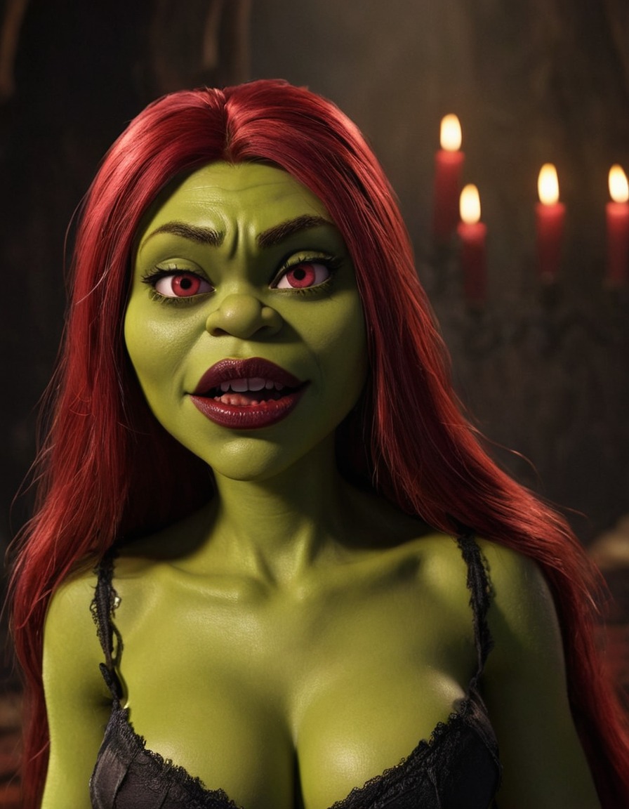 vampire, princess fiona, shrek, fiona, fantasy, animation, character mashup