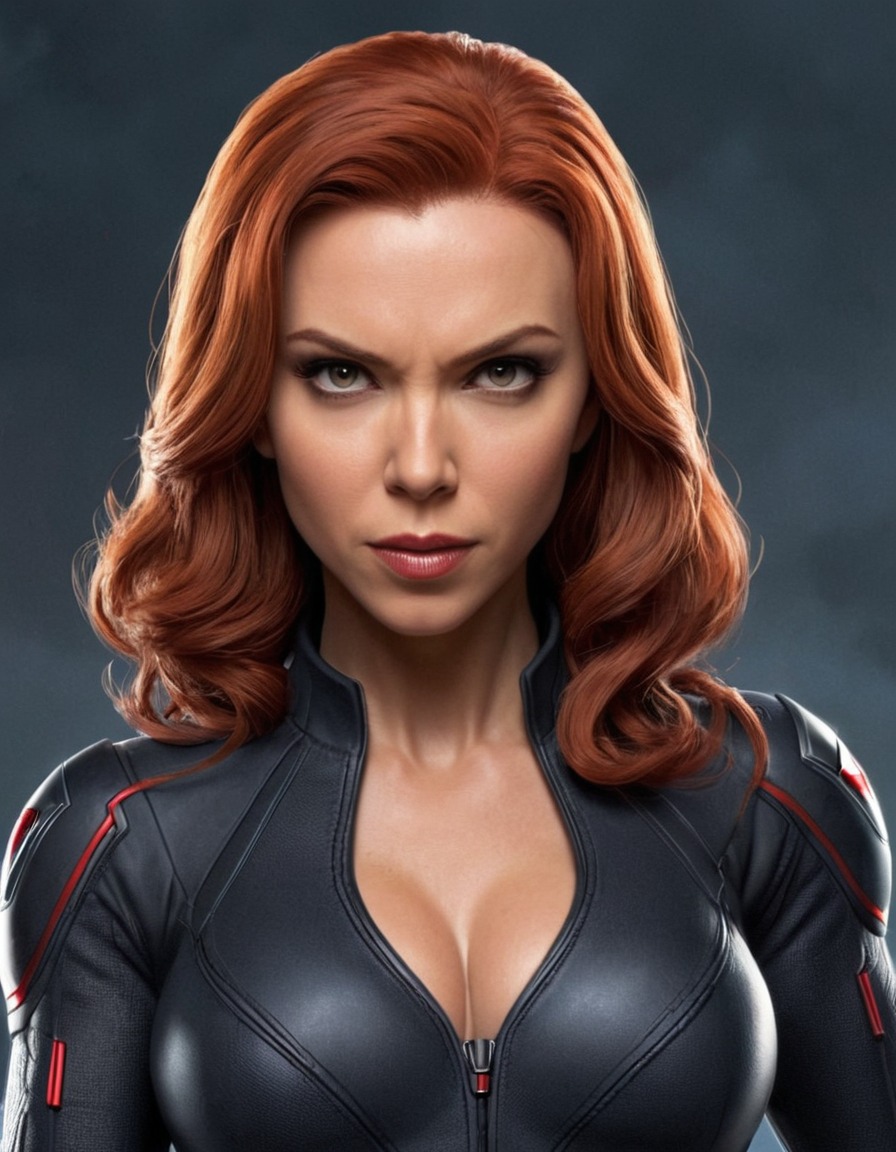 fun, black widow, marvel comics, caricature, humor