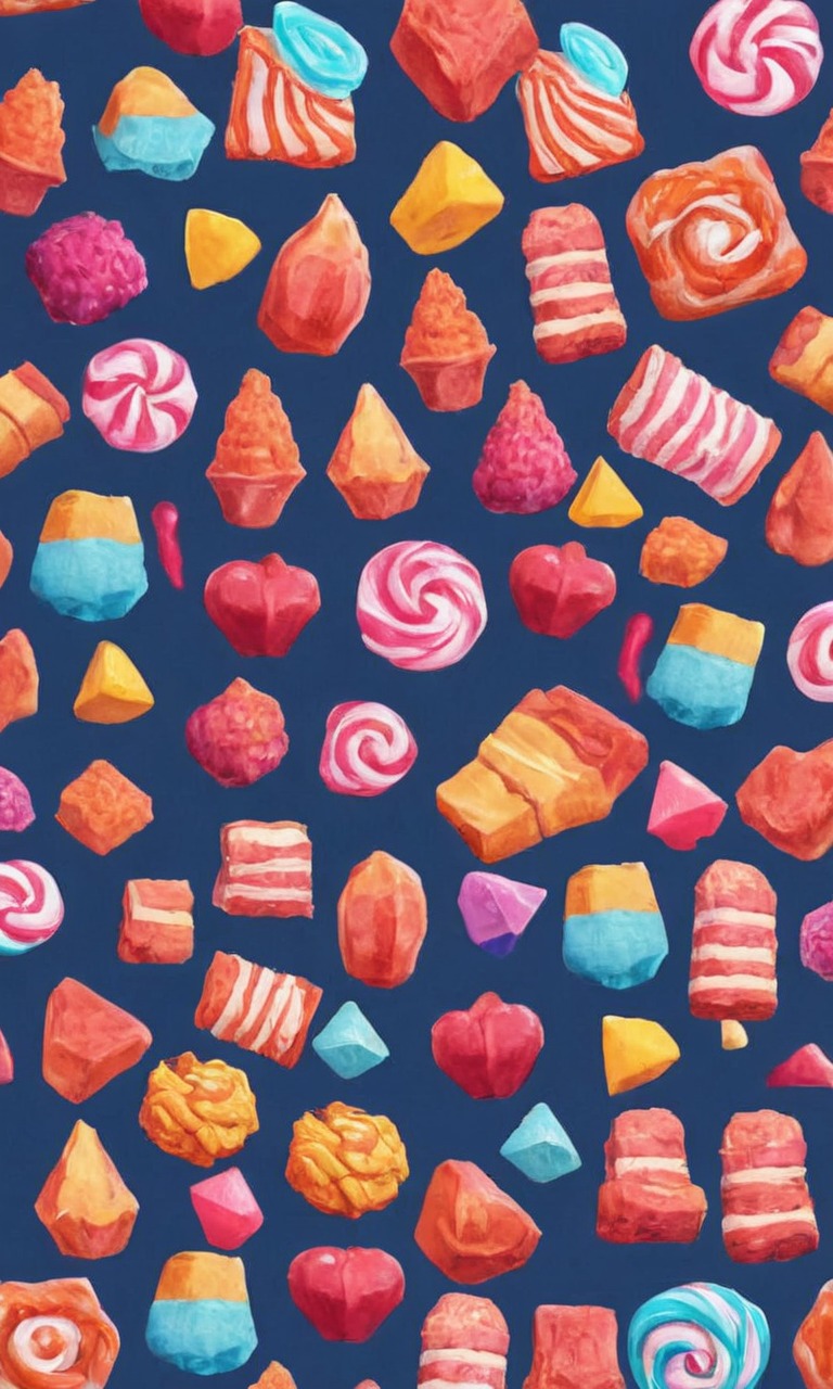 wallpaper, candy, pixelated, sweets