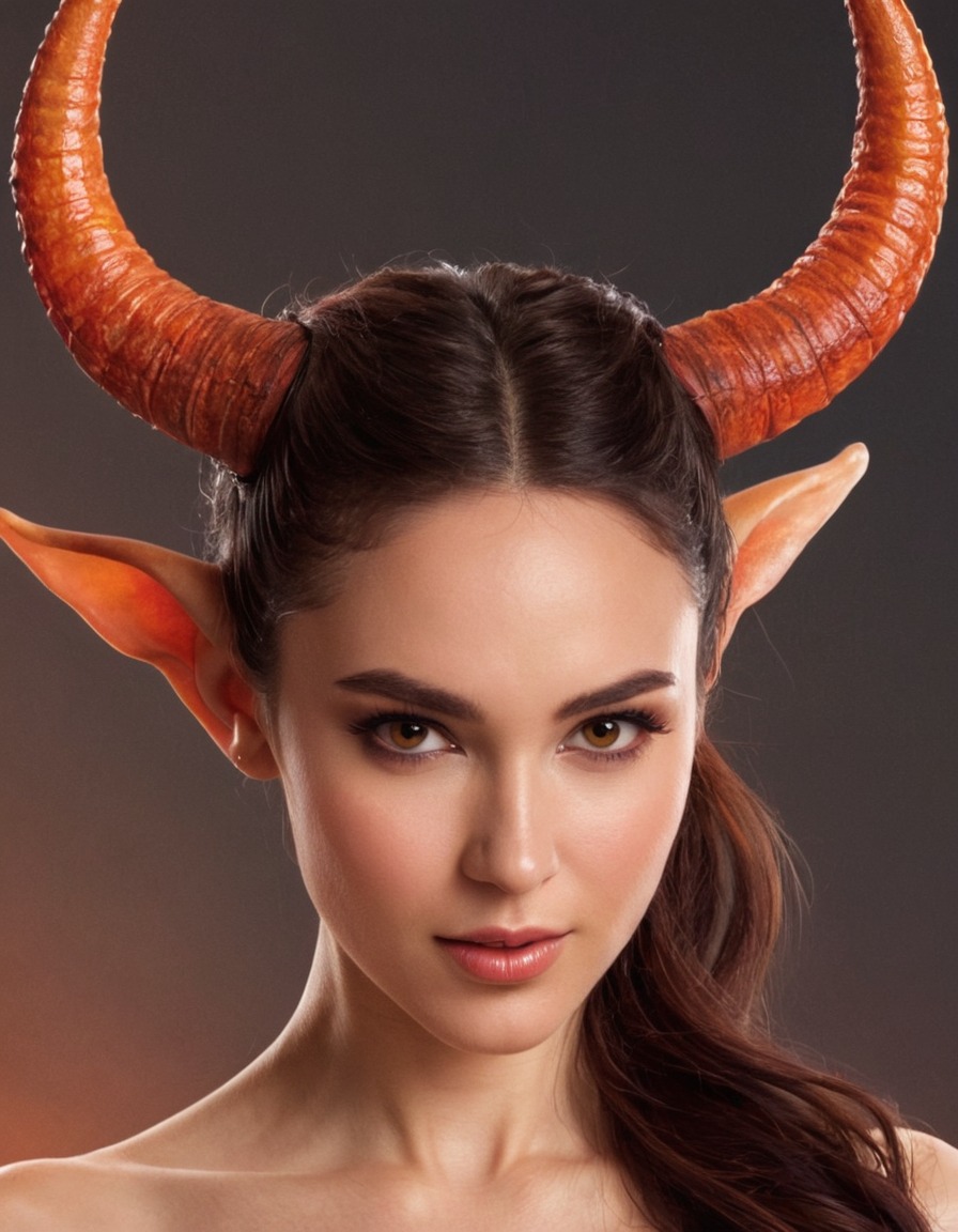 mutations, woman, female, mutated, horns, forehead, fantasy