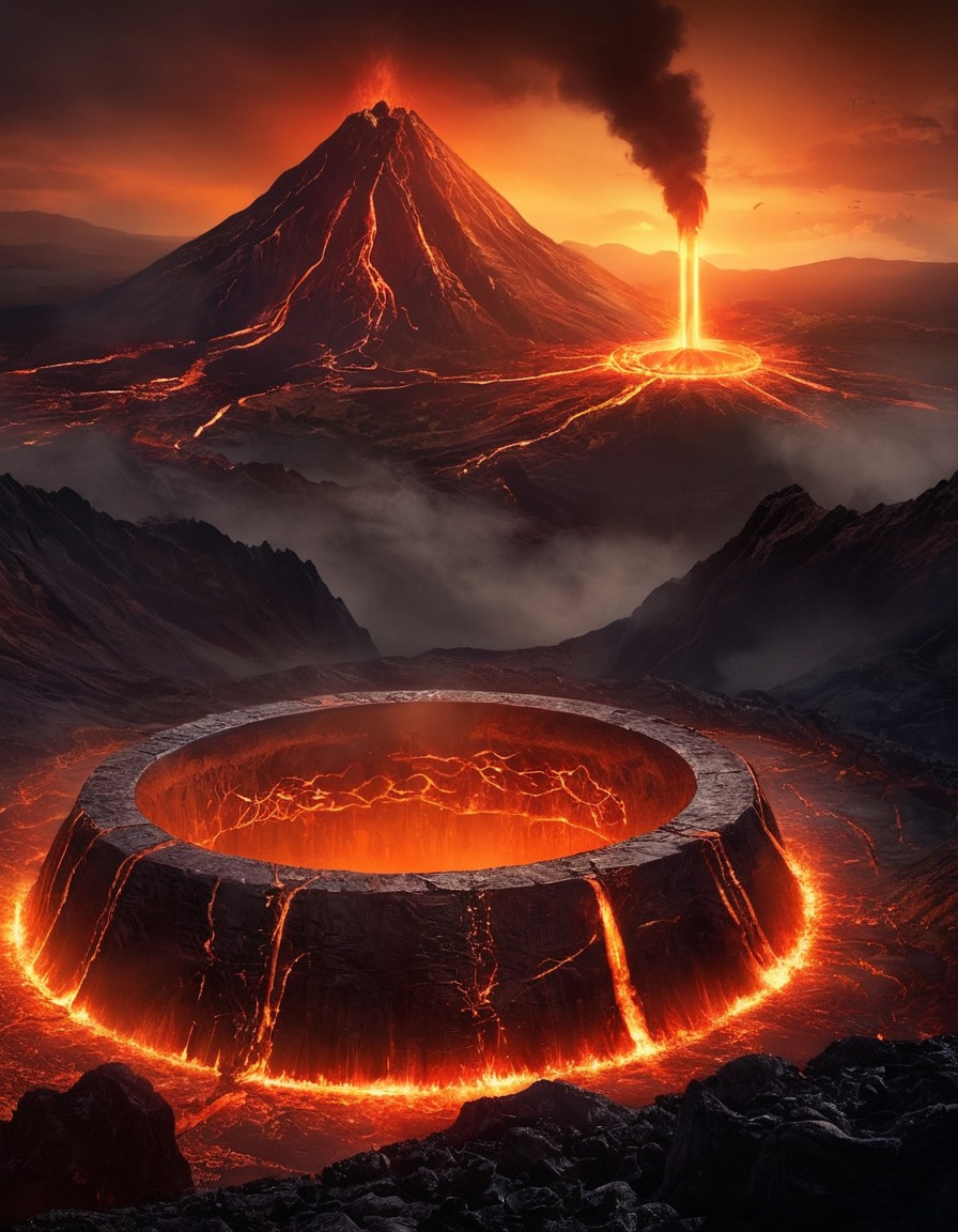 mount doom, middle-earth, mordor, the lord of the rings, fantasy, lava, volcano, john tolkien, tolkien