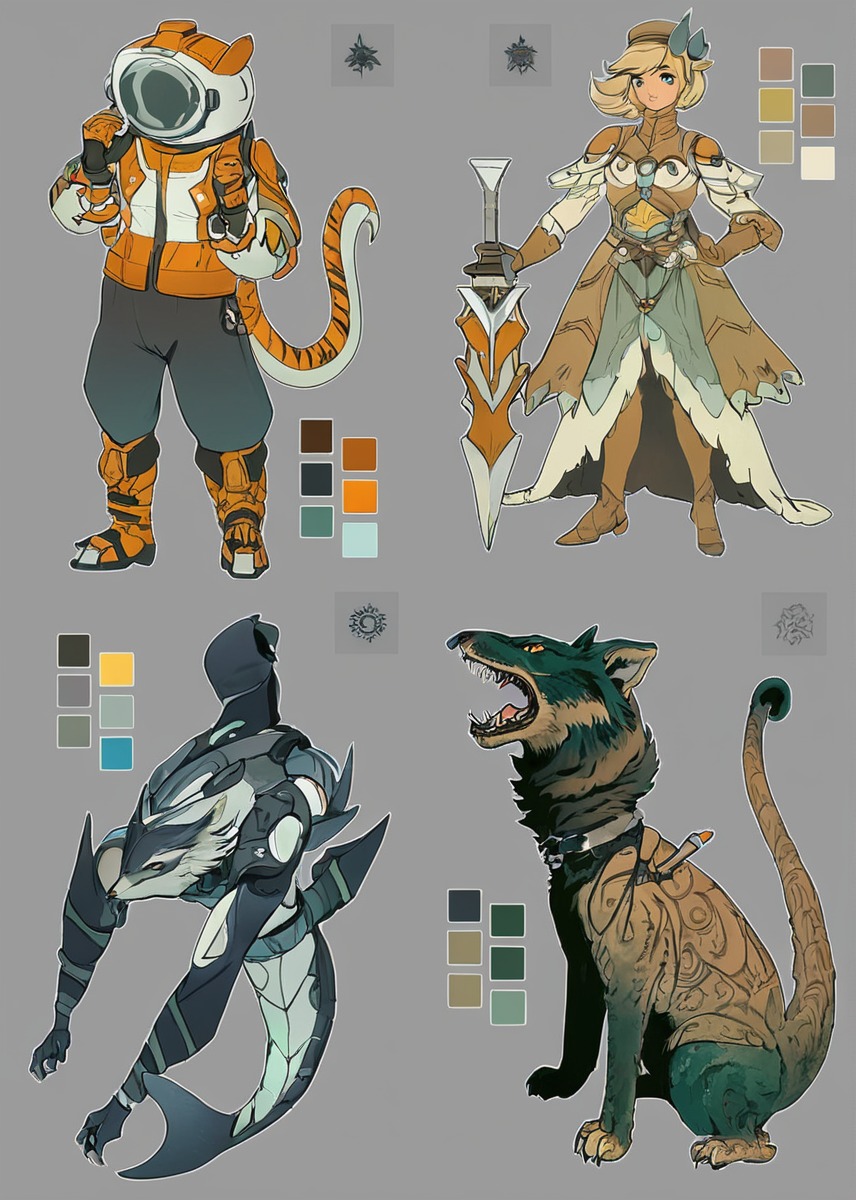 characterdesign, adoptable, adoptablesopen, humanoid, sale, tiger, digitalart, robot, otaadoptables, anthro, armor, biker, characterconcept, creature, fantasy, mecha, offer, ota, scifi, trade, paypaladoptables