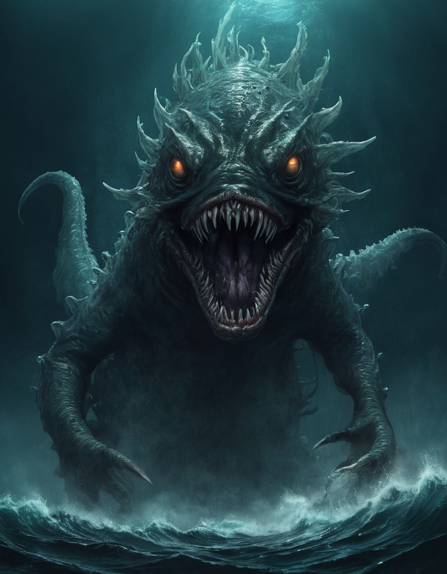 jengu, sea monster, legend, mythical creature, african folklore, terrifying, mythology