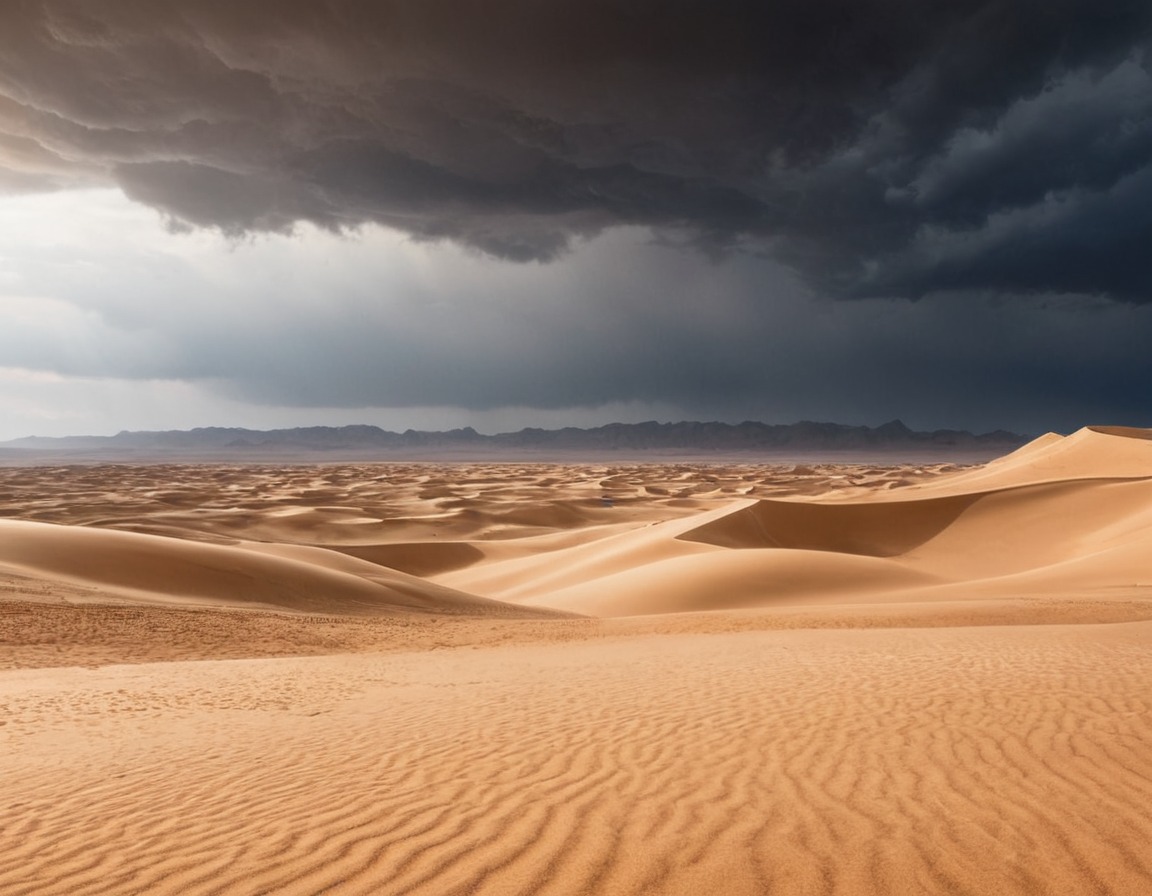 desert, arrakis, sand dunes, stormy sky, illustration, dune